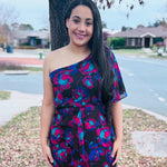 VICTRESS Flutter Evening Gown - Purple Bloom Dress