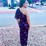 VICTRESS Flutter Evening Gown - Purple Bloom Dress